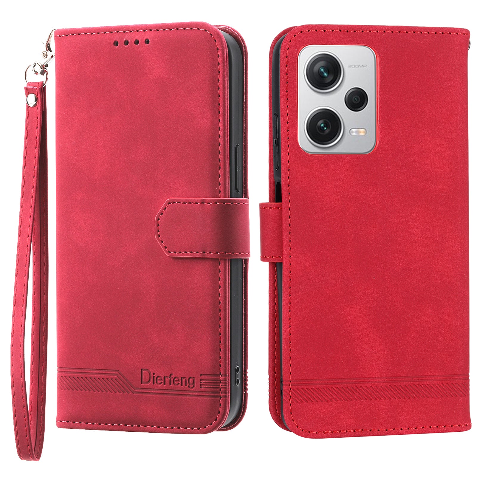 DIERFENG DF-03 For Xiaomi Redmi Note 12 Pro 5G Lines Imprinted Leather Wallet Phone Case Flip Stand Anti-drop Cover DIERFENG DF-03 For Xiaomi Redmi Note 12 Pro 5G Lines Imprinted Leather Wallet Phone Case Flip Stand Anti-drop Cover